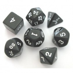 Set de dés - Opaque - Noir blanc